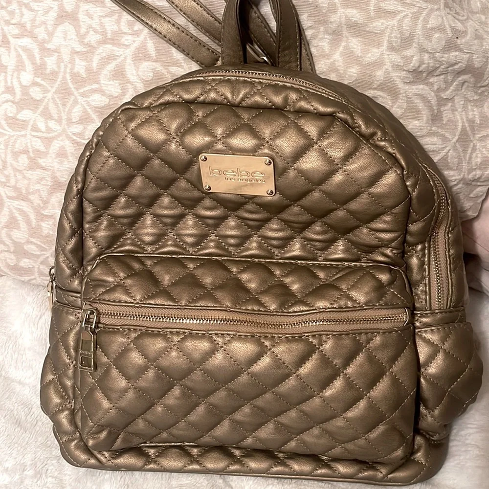 Bebe bronzed, mini backpack - Picture 1 of 3